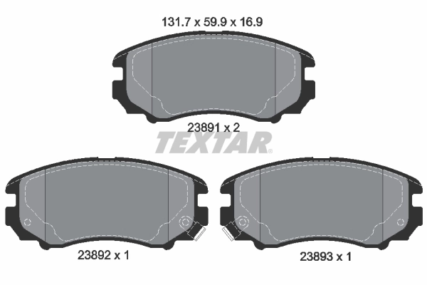 Brake Pad Set, disc brake Q+ 2389101