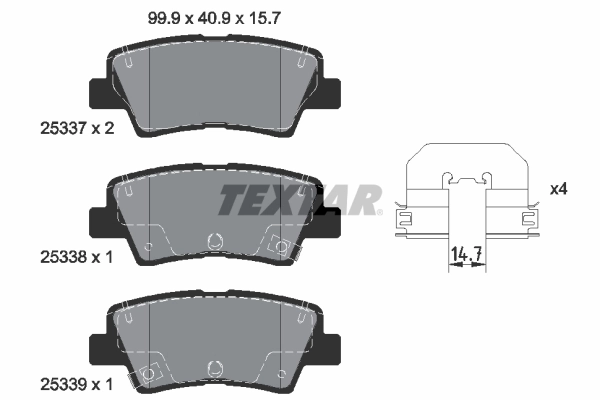 Brake Pad Set, disc brake Q+ 2533703