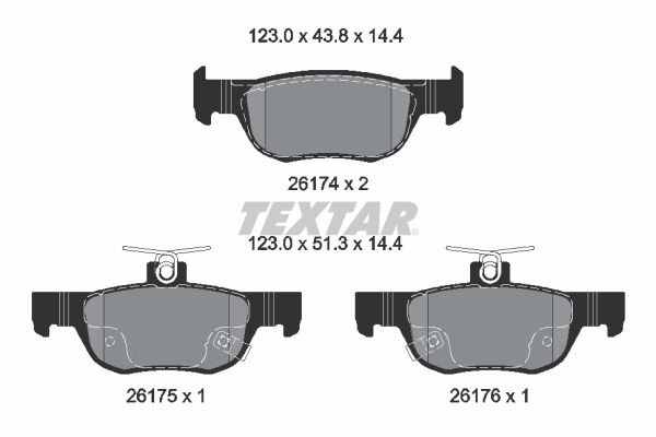 Brake Pad Set, disc brake Q+ 2617401