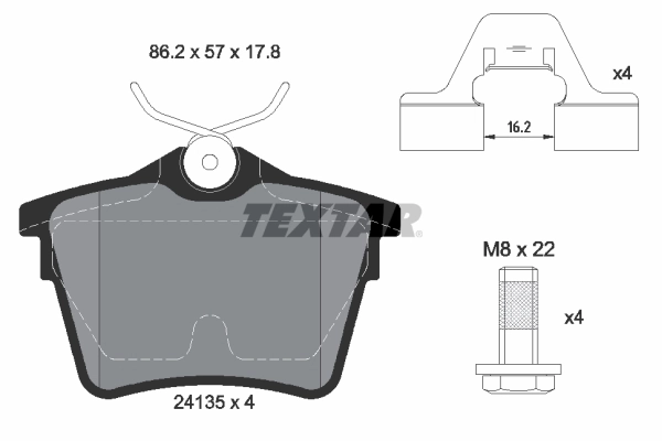 Brake Pad Set, disc brake 2413501