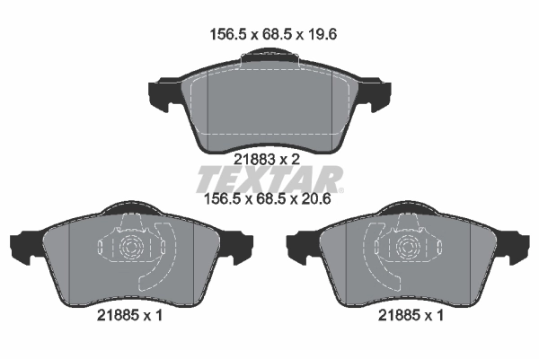 Brake Pad Set, disc brake Q+ 2188302