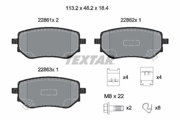 Brake Pad Set, disc brake Q+ 2286101