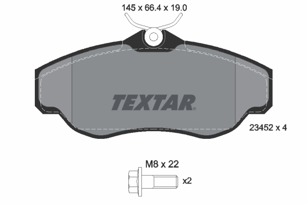 Brake Pad Set, disc brake Q+ 2345201