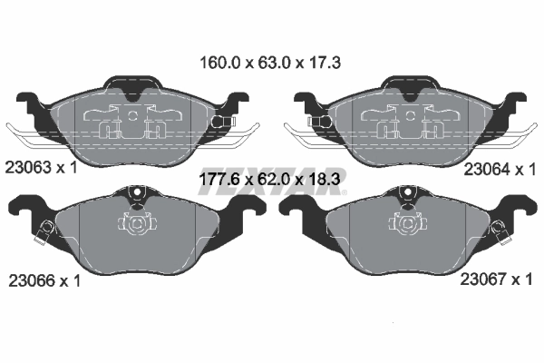 Brake Pad Set, disc brake Q+ 2306302