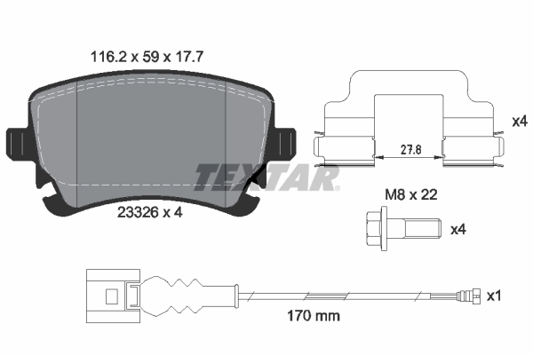 Brake Pad Set, disc brake Q+ 2332602