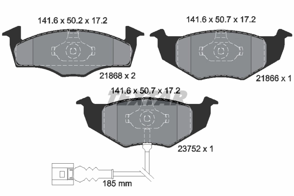 Brake Pad Set, disc brake Q+ 2186801