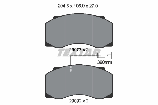 Brake Pad Set, disc brake 2907702
