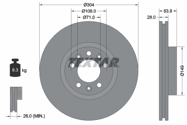 Brake Disc PRO 92287203