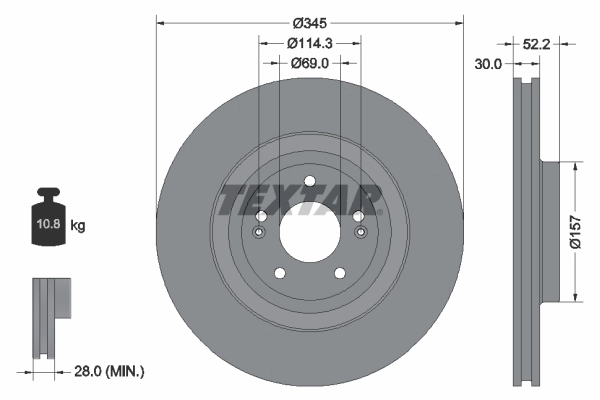 Brake Disc PRO 92315103