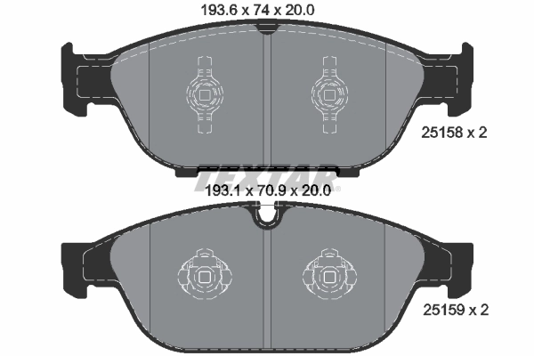 Brake Pad Set, disc brake Q+ 2515802