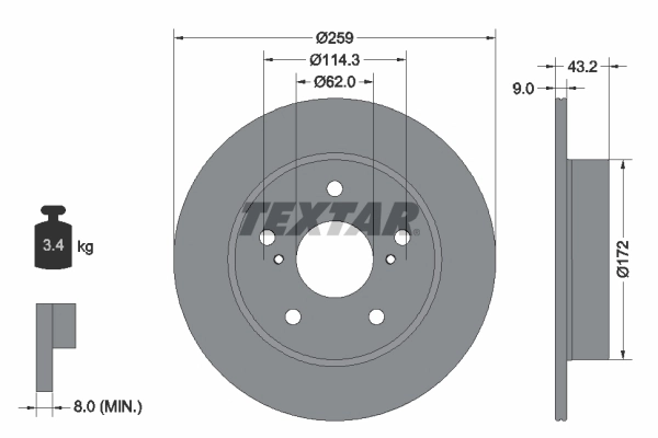 Brake Disc PRO 92308303