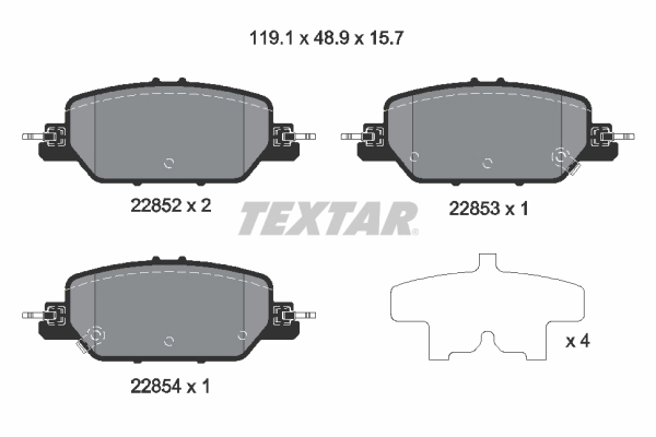 Brake Pad Set, disc brake 2285201
