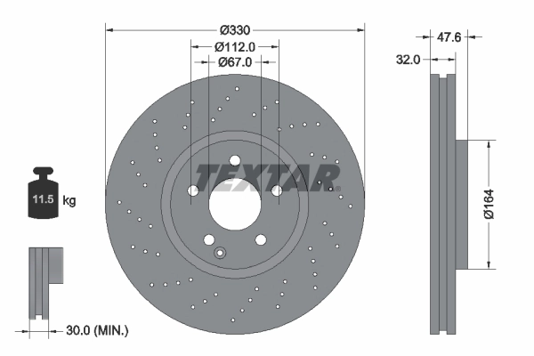 Brake Disc PRO+ 92124105
