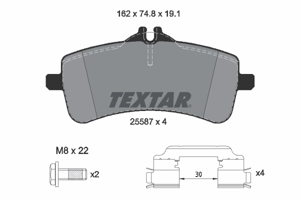 Brake Pad Set, disc brake 2558701