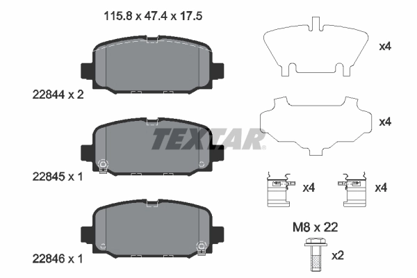 Brake Pad Set, disc brake 2284401