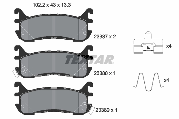 Brake Pad Set, disc brake Q+ 2338704