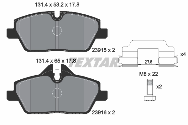 Brake Pad Set, disc brake Q+ 2391503