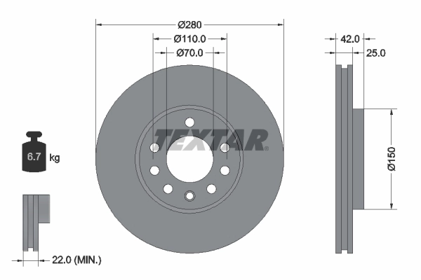 Brake Disc PRO 92091903