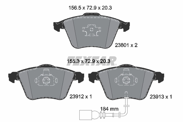 Brake Pad Set, disc brake Q+ 2380101