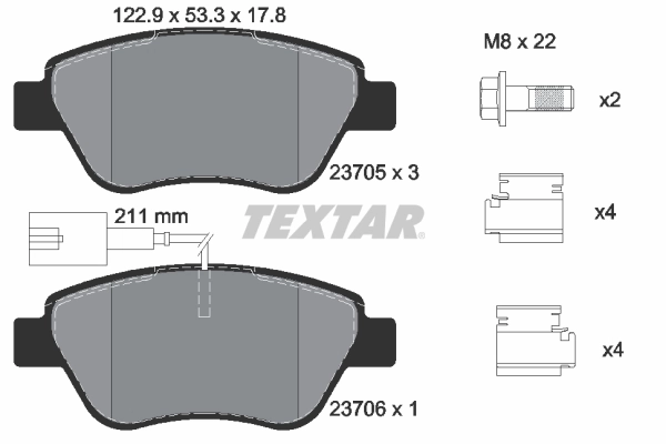 Brake Pad Set, disc brake Q+ 2370502