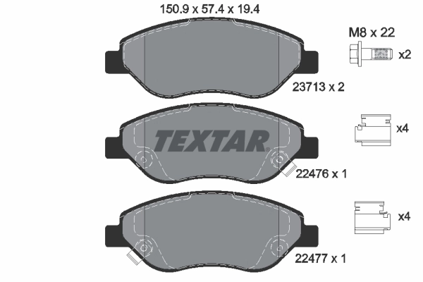 Brake Pad Set, disc brake Q+ 2247601