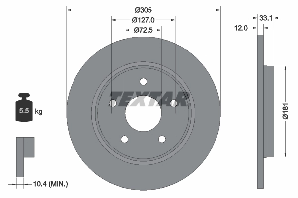 Brake Disc PRO+ 92181005