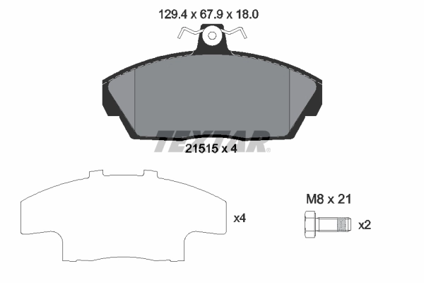 Brake Pad Set, disc brake 2151504
