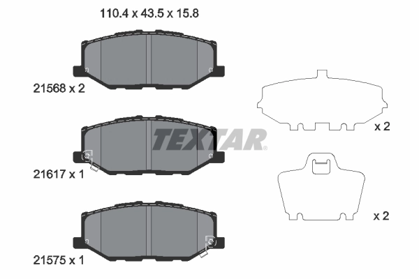 Brake Pad Set, disc brake 2156801