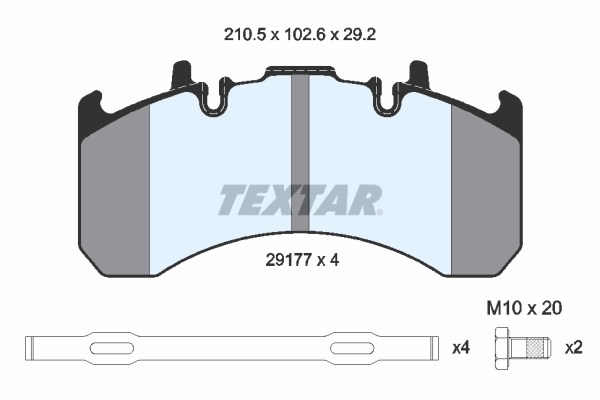 Brake Pad Set, disc brake 2917705