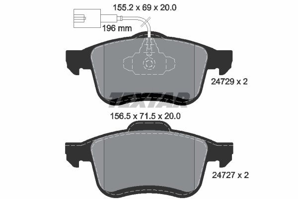 Brake Pad Set, disc brake Q+ 2472901