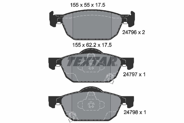 Brake Pad Set, disc brake Q+ 2479601