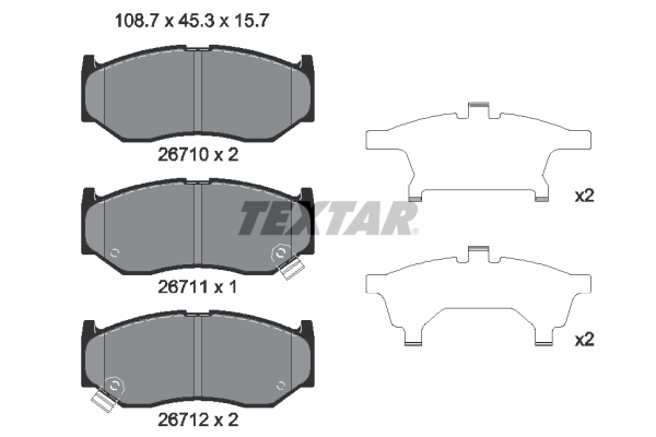 Brake Pad Set, disc brake 2671001