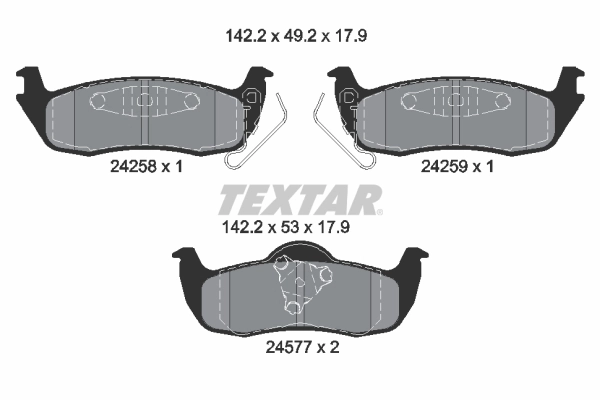 Brake Pad Set, disc brake Q+ 2425801