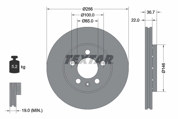 Brake Disc PRO+ 92082205