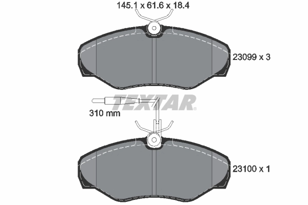 Brake Pad Set, disc brake Q+ 2309903