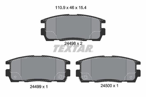 Brake Pad Set, disc brake Q+ 2449801