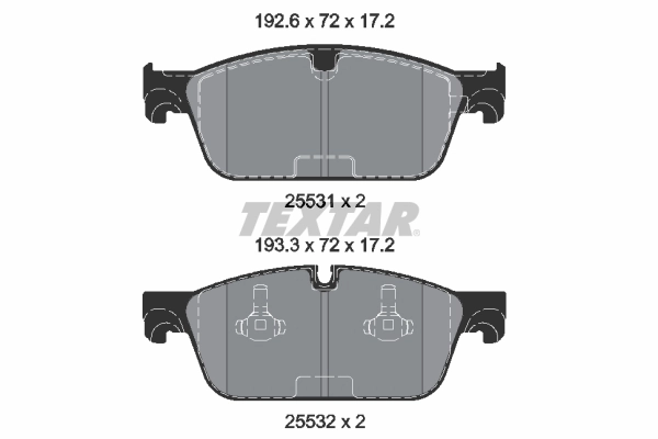 Brake Pad Set, disc brake Q+ 2553103