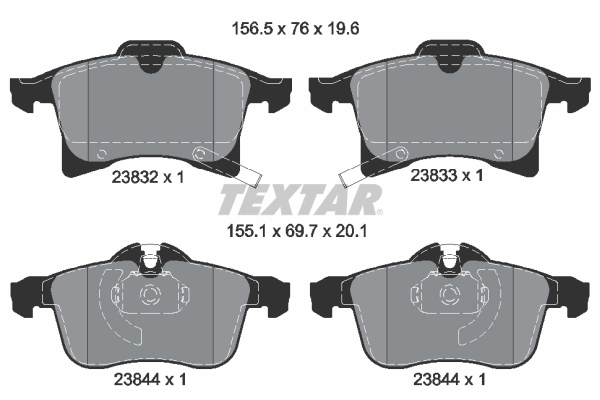 Brake Pad Set, disc brake Q+ 2383201