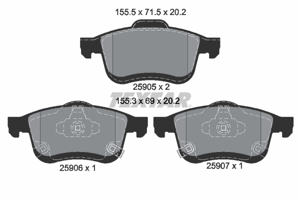 Brake Pad Set, disc brake Q+ 2590501