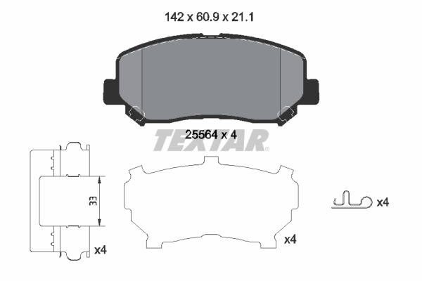 Brake Pad Set, disc brake Q+ 2556403