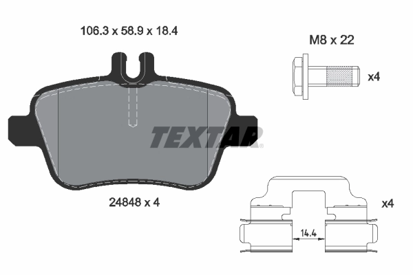 Brake Pad Set, disc brake Q+ 2484801