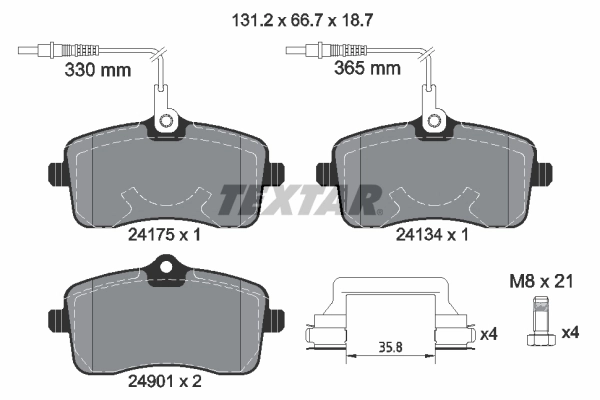 Brake Pad Set, disc brake Q+ 2417501