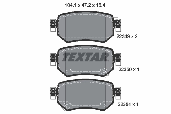 Brake Pad Set, disc brake 2234901