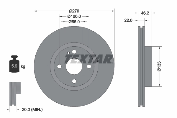 Brake Disc PRO 92175903