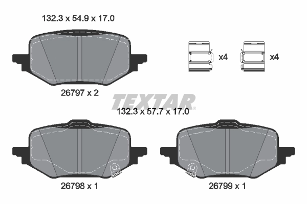 Brake Pad Set, disc brake Q+ 2679701
