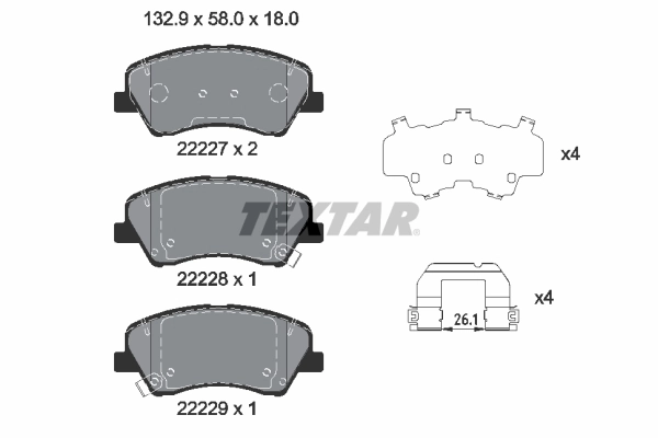 Brake Pad Set, disc brake Q+ 2222701