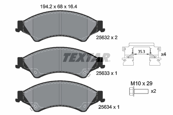Brake Pad Set, disc brake Q+ 2563201