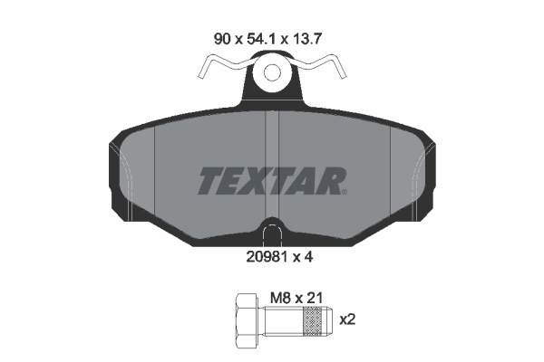 Brake Pad Set, disc brake 2098101
