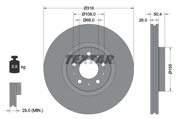 Brake Disc PRO 92126603