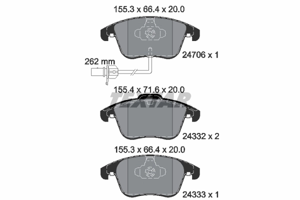 Brake Pad Set, disc brake Q+ 2470601